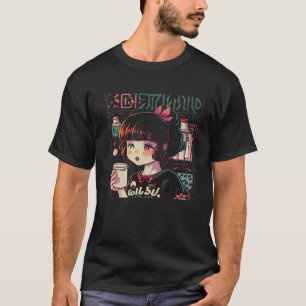 T-shirt Cute Japonais Graphic Otaku Lait esthétique élégan