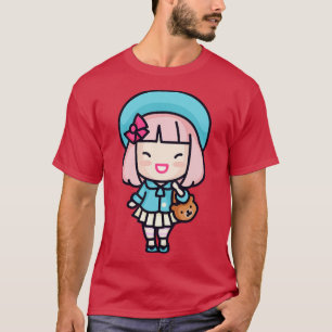 T-shirt Cute Japonaise Hipster Girl