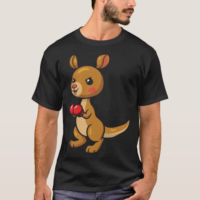 T-shirt Cute Kangaroo Boxing I Kangaroos Animal Friend Mar (Devant)