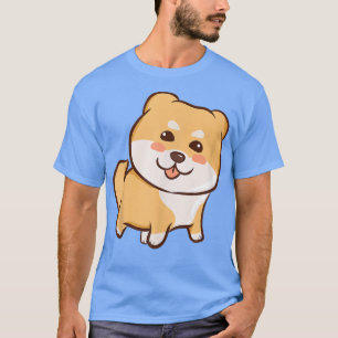 T-shirt Cute Kawaii Anime - Chien chiot Shiba Inu - Kawaii