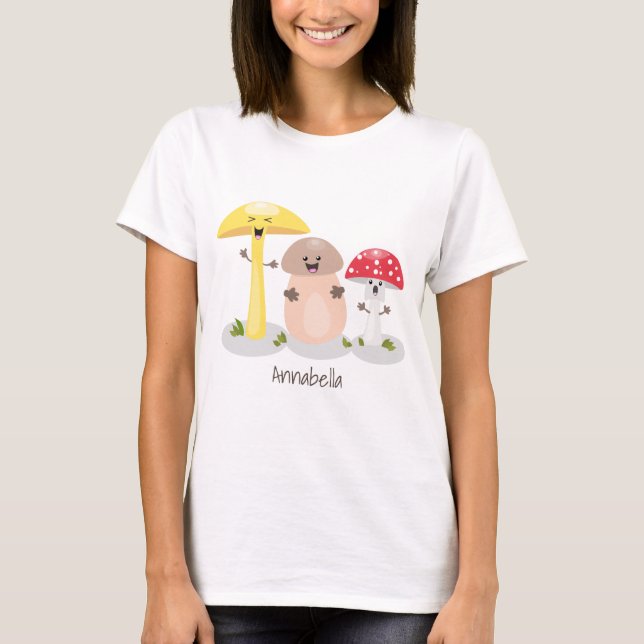 T-shirt Cute kawaii champignon champignon toadstool (Devant)