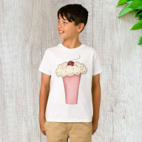 Cute Kawaii Cupcake Milkshake avec cerise