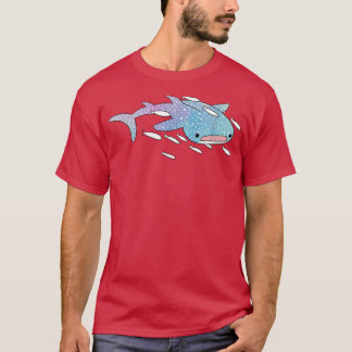 T-shirt Cute Kawaii Esthétique Baleine Bleue Requin Océan