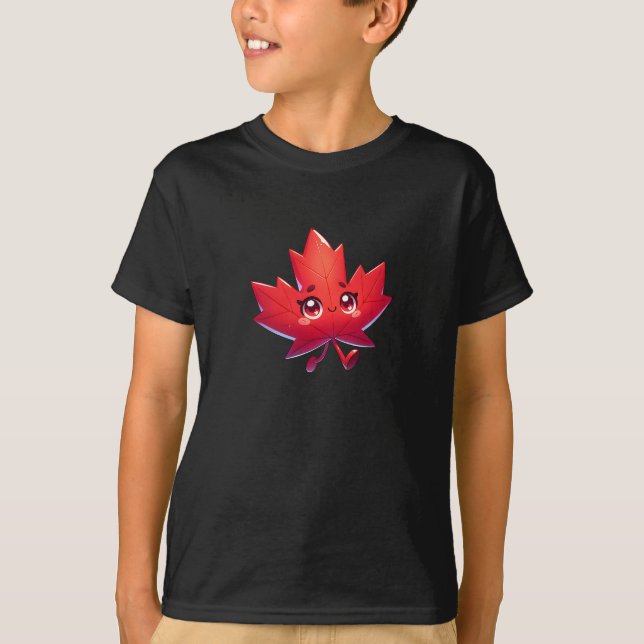 T-shirt Cute Kawaii Feuille d'érable | Canada (Devant)