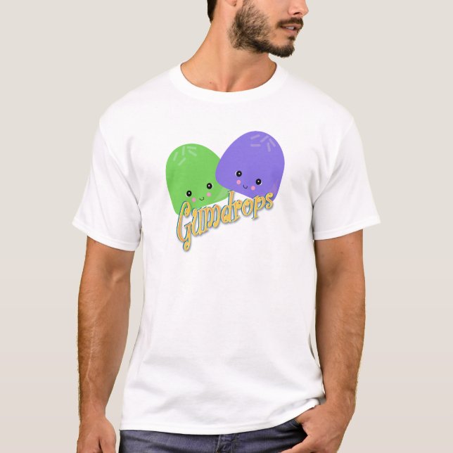 T-shirt Cute Kawaii Gumdrops (Devant)