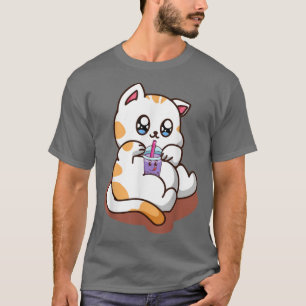 T-shirt Cute Kawaii Japonaise Anime Chemise Chat Bubble Te
