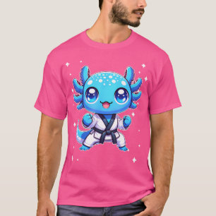 T-shirt Cute Kawaii Karate Axolotl Arts Martiaux