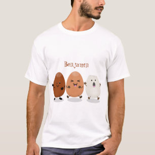 T-shirt Cute kawaii oeufs humoristique dessin animé