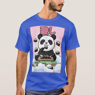 T-shirt Cute Kawaii Panda Bear Sushi Japanese Aesthetic T-
