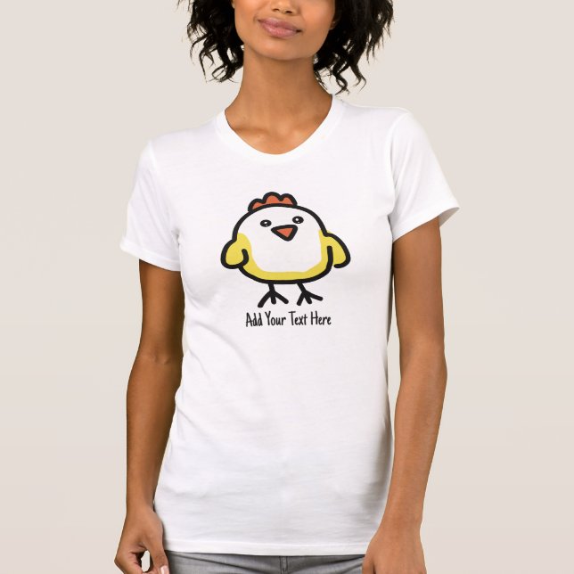 T-shirt Cute Kawaii poulet au poulet (Devant)