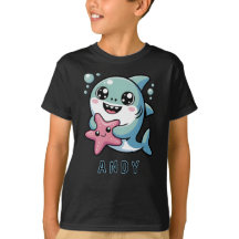 Cute Kawaii Shark et Starfish Ocean Friends