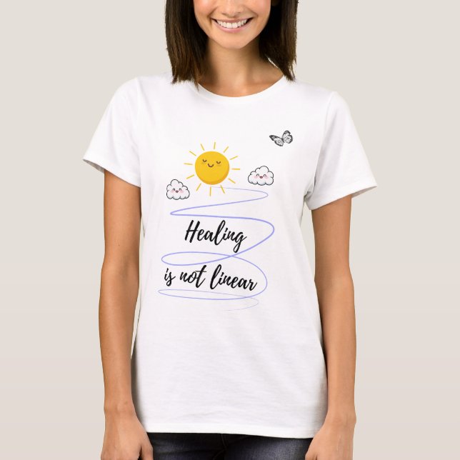 T-shirt Cute Kawaii soleil et nuages spirale - Bonne météo (Devant)