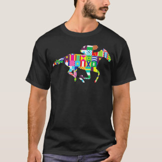 T-shirt Cute Kentucky Horse Racing Soies 