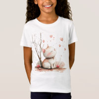 Cute Kitten avec Coeurs Enfants Retour à l'école
