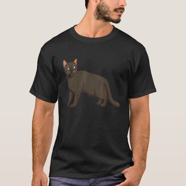 T-shirt Cute Kitten Burmese Cat (Devant)