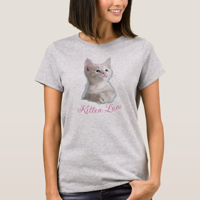 T-SHIRT CUTE KITTEN LOVE PET CAT (Devant)