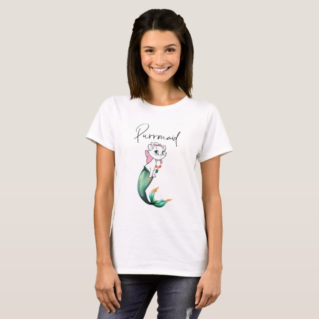 T-shirt Cute Kitten Purrmaid - Fun Mermaid Design de chat (Devant entier)
