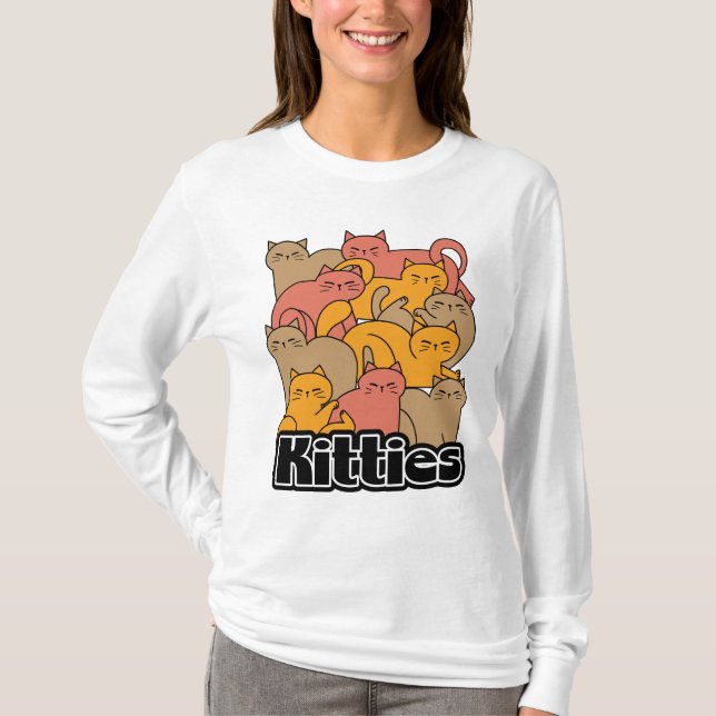 T-shirt Cute Kitties Design - Cat Art adorable (Devant)