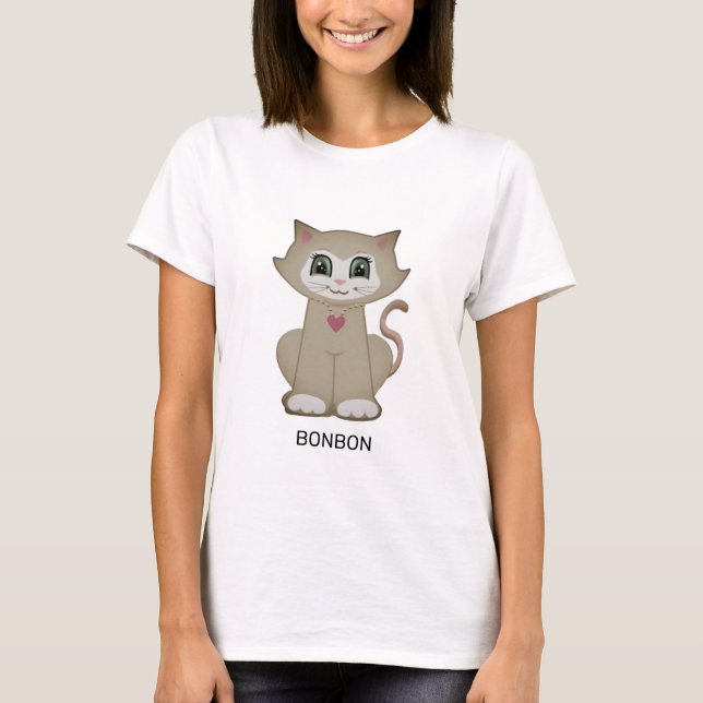 T-shirt Cute Kitty Cat personnalisé (Devant)