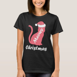T-shirt Cute kitty Chat Lover Père Noël Meowy Christmas
