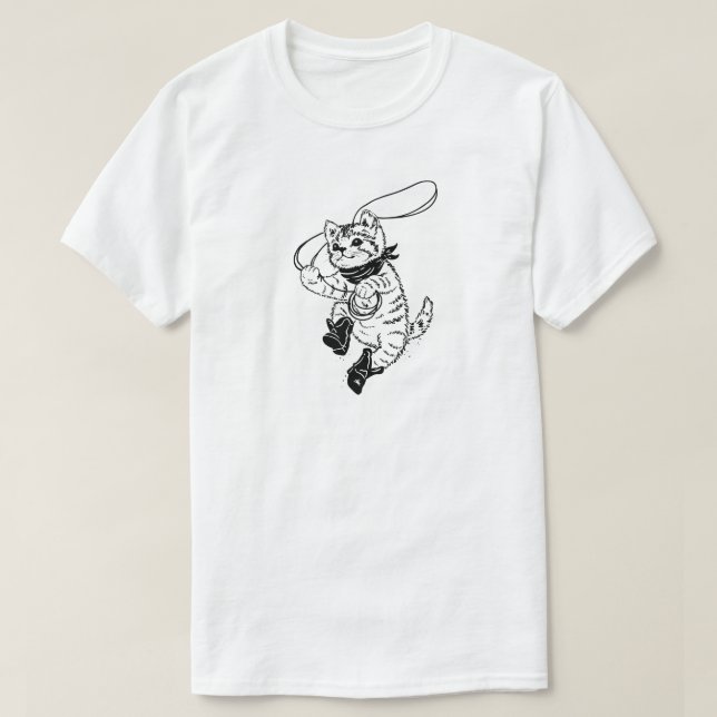 T-shirt Cute Kitty Cowboy (Design devant)