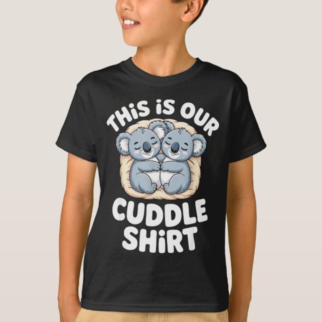 T-shirt Cute Koala Couple Nest This Is Our Cuddle  (Devant)