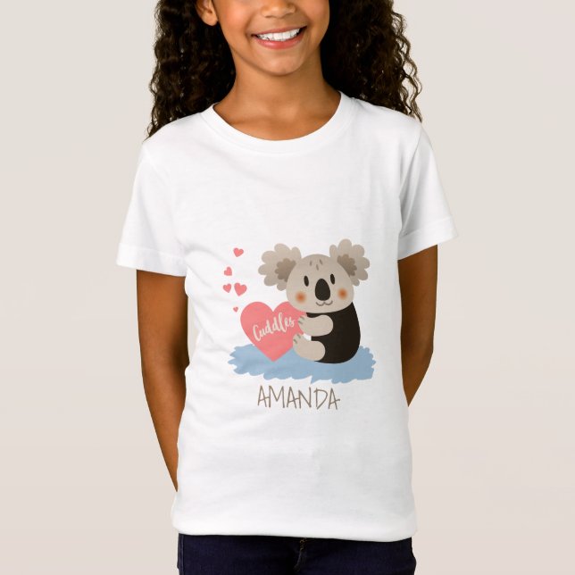 T-Shirt Cute Koala Cuddles ID386 (Devant)