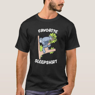 T-shirt Cute Koala Sleeping Napping Favori Sleep Time Na