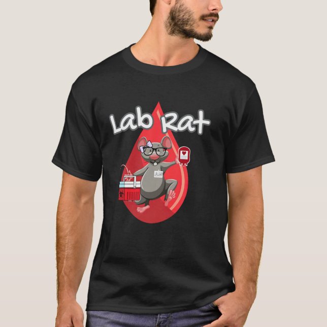 T-shirt Cute Lab Rat Blood Bank Technologue Médicale Scien (Devant)