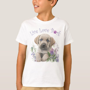 T-shirt Cute Labrador Chien Floral