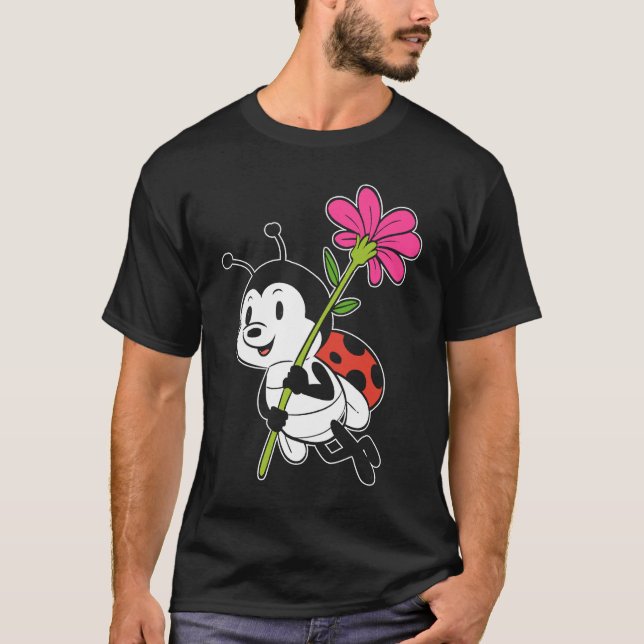 T-shirt Cute Ladybug Nature (Devant)