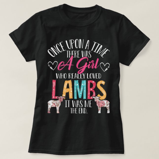 T-shirt Cute Lamb Lover Gift for Girls and Women (Design devant)