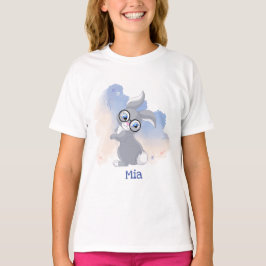 T-shirt Cute lapin et lunettes Personnalisé