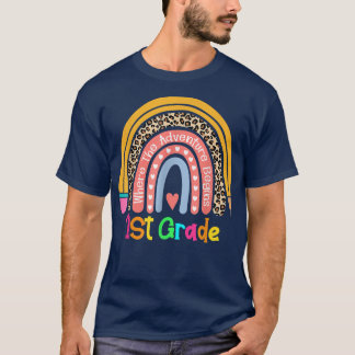 T-shirt Cute Leopard Arc-en-ciel 1ère année où l'aventure