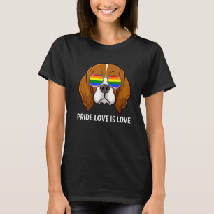 T-shirt Cute Lgbt Fierté L'Amour Est L'Amour Beagle Chien