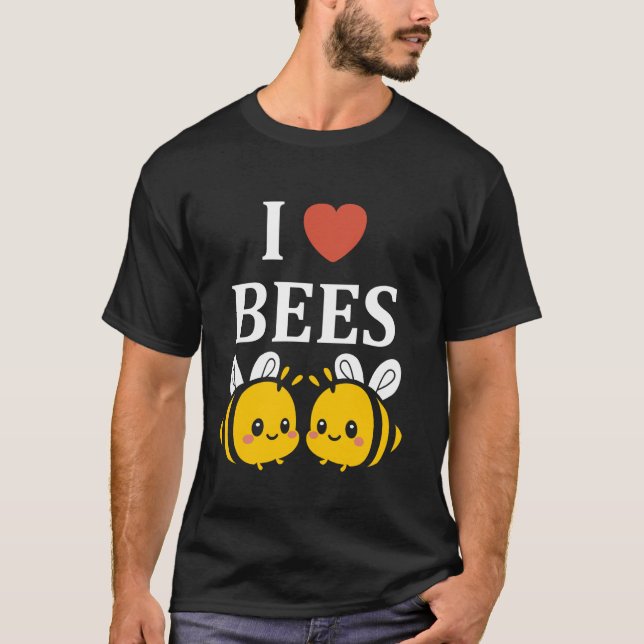 T-shirt Cute Little Bee Funny simple j'aime les abeilles (Devant)