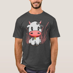 T-shirt Cute Little Cow Chibi toon Cow Lover Cadeau