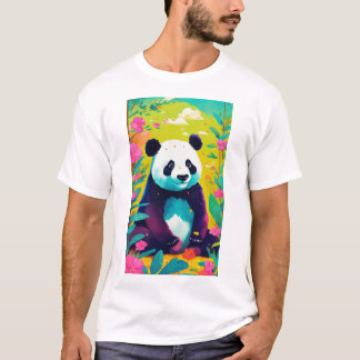 T-shirt Cute little panda