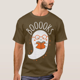 T-shirt Cute Livre Fantôme Lecture Halloween Enseignant To