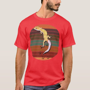 T-shirt Cute Lizard Reptile Leopard Gecko avec Tracks Clim