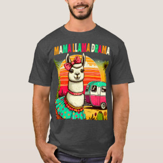 T-shirt Cute Llama Squad Shirt Retro 80s Style Design