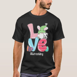 T-shirt Cute Love Bunny Gnome Lutte Oeufs Chasse Easte