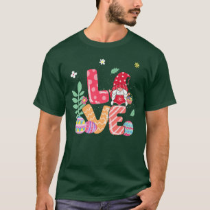 T-shirt Cute Love Bunny Gnome & Oeufs Chasse Oeuf Saison E