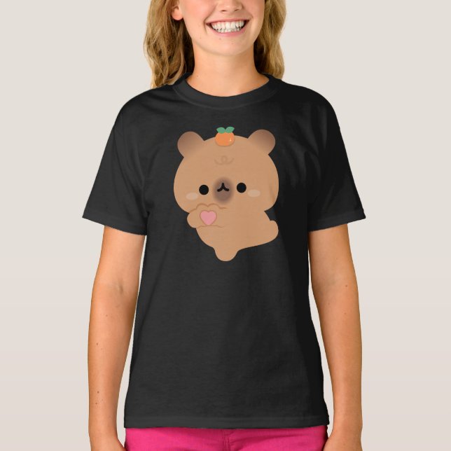T-shirt Cute Love Capybara (Devant)