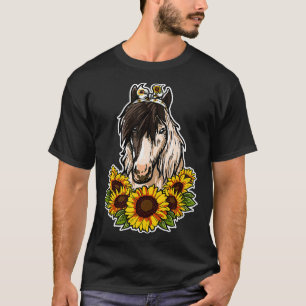 T-shirt Cute Love Cheval Cadeau Tournesol Décor Cheval