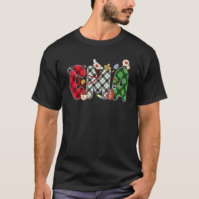 T-shirt Cute Love Heart Stethoscope CMA Nurse Life Valenti (Devant)