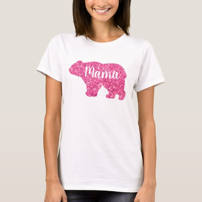 T-shirt Cute Mama ours design mère cadeau de jour (Devant)