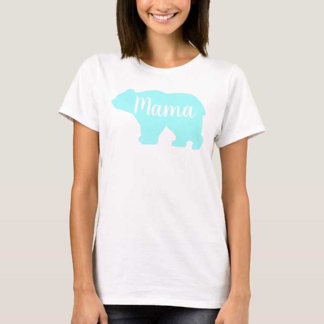 T-shirt Cute Mama ours design mère cadeau de jour (Devant)