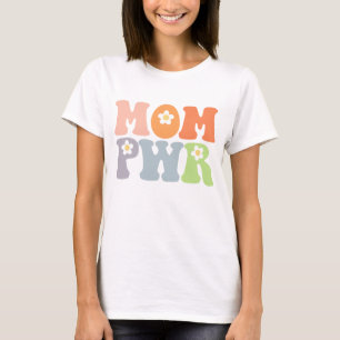 T-shirt Cute Maman Puissance Hippie Vintage