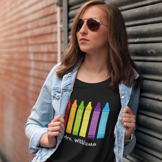 T-shirt Cute maternelle Enseignant Crayon Personnalisé (Créateur téléchargé)